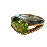 Sterling Silver Peridot Ring Size 7.5 by Ben Kho Sterling Silver Peridot Ring Size 7.5 by Ben Kho