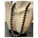 14k Gold Clasp Black Pearl Necklace, 19-inch, .99mm Pearls 14k Gold Clasp Black Pearl Necklace, 19-inch, .99mm Pearls