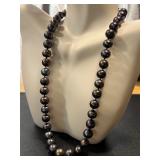 14k Gold Clasp Black Pearl Necklace, 19-inch, .99mm Pearls 14k Gold Clasp Black Pearl Necklace, 19-inch, .99mm Pearls