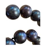 14k Gold Clasp Black Pearl Necklace, 19-inch, .99mm Pearls 14k Gold Clasp Black Pearl Necklace, 19-inch, .99mm Pearls