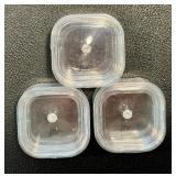 Set of 3 Moissanite Stones in Clear Display Cases Set of 3 Moissanite Stones in Clear Display Cases