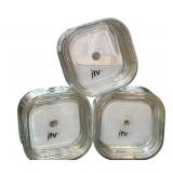 Set of 3 Moissanite Stones in Clear Display Cases Set of 3 Moissanite Stones in Clear Display Cases