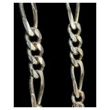 20" Sterling Silver Figaro Chain Necklace 925 Italy 20" Sterling Silver Figaro Chain Necklace 925 Italy