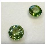 Pair of 7mm Nigerian Green Tourmaline Stones Pair of 7mm Nigerian Green Tourmaline Stones