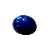 6.83 Carat Synthetic Blue Star Sapphire Oval Cabochon 6.83 Carat Synthetic Blue Star Sapphire Oval Cabochon