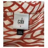 Cabi Sleeveless Rust and White Abstract Pattern Blouse Cabi Sleeveless Rust and White Abstract Pattern Blouse