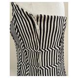 Carlisle Black and White Geometric Striped Strapless Top - Size 6 Carlisle Black and White Geometric Striped Strapless Top - Size 6