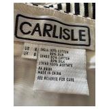Carlisle Black and White Geometric Striped Strapless Top - Size 6 Carlisle Black and White Geometric Striped Strapless Top - Size 6