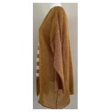 Funky M Square 100% Linen Button Cardigan with Stripes - One Size Fits Most Funky M Square 100% Linen Button Cardigan with Stripes - One Size Fits Most