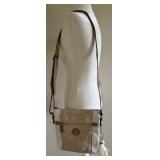 Giani Bernini Crossbody Bag with Tassel Accent, Beige and White Giani Bernini Crossbody Bag with Tassel Accent, Beige and White