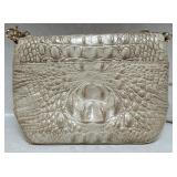 Brahmin Croc Embossed Leather Crossbody Shoulder Bag in Beige Brahmin Croc Embossed Leather Crossbody Shoulder Bag in Beige