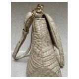 Brahmin Croc Embossed Leather Crossbody Shoulder Bag in Beige Brahmin Croc Embossed Leather Crossbody Shoulder Bag in Beige