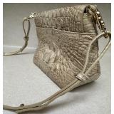 Brahmin Croc Embossed Leather Crossbody Shoulder Bag in Beige Brahmin Croc Embossed Leather Crossbody Shoulder Bag in Beige