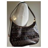 Vintage Vera Pelle Talia Italian Genuine Leather Shoulder Bag with Ornate Pattern Hand-Crafted in Italy Vintage Vera Pelle Talia Italian Genuine Leather Shoulder Bag with Ornate Pattern Hand-Crafted in Italy