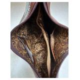 Vintage Vera Pelle Talia Italian Genuine Leather Shoulder Bag with Ornate Pattern Hand-Crafted in Italy Vintage Vera Pelle Talia Italian Genuine Leather Shoulder Bag with Ornate Pattern Hand-Crafted in Italy