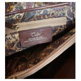 Vintage Vera Pelle Talia Italian Genuine Leather Shoulder Bag with Ornate Pattern Hand-Crafted in Italy Vintage Vera Pelle Talia Italian Genuine Leather Shoulder Bag with Ornate Pattern Hand-Crafted in Italy