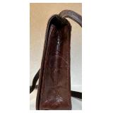 Sandra Roberts Brown Faux Croc Leather Shoulder Bag Sandra Roberts Brown Faux Croc Leather Shoulder Bag