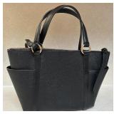 Michael Kors Black Leather Handbag with Crossbody Strap and Dust Bag Michael Kors Black Leather Handbag with Crossbody Strap and Dust Bag