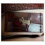 Radley London Brown Croc-Embossed Brown Leather Satchel Handbag Radley London Brown Croc-Embossed Brown Leather Satchel Handbag