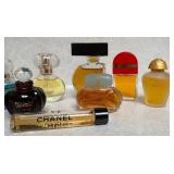 Collection of 11 Assorted Mini Perfume Bottles Including Chanel, Givenchy, and Yves Saint Laurent Collection of 11 Assorted Mini Perfume Bottles Including Chanel, Givenchy, and Yves Saint Laurent