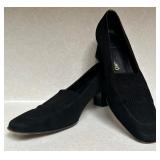 Salvatore Ferragamo Black Suede Block Heel Loafers Size 10B Salvatore Ferragamo Black Suede Block Heel Loafers Size 10B