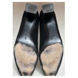 Salvatore Ferragamo Black Suede Block Heel Loafers Size 10B Salvatore Ferragamo Black Suede Block Heel Loafers Size 10B