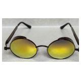 Ronsou Steampunk Round Mirrored Sunglasses with Case and Accessories Ronsou Steampunk Round Mirrored Sunglasses with Case and Accessories