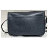 Coach Vintage Dark Blue Leather Crossbody Bag with Brass Hardware Coach Vintage Dark Blue Leather Crossbody Bag with Brass Hardware