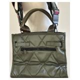 Shawn Killinger The Superstar IHKWIP Quilted Olive Green Tote Bag with Star Strap and Extra Braided Handle Shawn Killinger The Superstar IHKWIP Quilted Olive Green Tote Bag with Star Strap and Extra Braided Handle