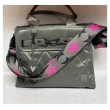 Shawn Killinger The Superstar IHKWIP Quilted Olive Green Tote Bag with Star Strap and Extra Braided Handle Shawn Killinger The Superstar IHKWIP Quilted Olive Green Tote Bag with Star Strap and Extra Braided Handle