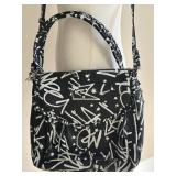 Aimee Kestenberg Black and White Graffiti Shoulder Bag Aimee Kestenberg Black and White Graffiti Shoulder Bag