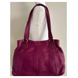 American Leather Co Deep Berry Responsible Leather Satchel Handbag American Leather Co Deep Berry Responsible Leather Satchel Handbag