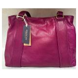 American Leather Co Deep Berry Responsible Leather Satchel Handbag American Leather Co Deep Berry Responsible Leather Satchel Handbag