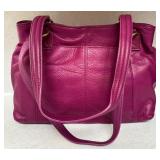 American Leather Co Deep Berry Responsible Leather Satchel Handbag American Leather Co Deep Berry Responsible Leather Satchel Handbag