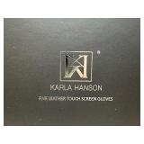 Karla Hanson Fine Leather Touch Screen Gloves Black Size L - NWT Karla Hanson Fine Leather Touch Screen Gloves Black Size L - NWT