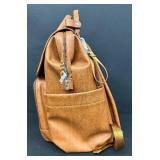 Citi Collectives Tan Faux Vegan Leather Backpack with 3 Matching Pouches Citi Collectives Tan Faux Vegan Leather Backpack with 3 Matching Pouches