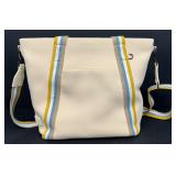 Citi Collective Canvas Tote Bag with Adjustable Colorful Striped Strap Citi Collective Canvas Tote Bag with Adjustable Colorful Striped Strap
