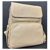 Citi Collective Taupe Pebbled Vegan Faux Leather Backpack with Gold Zippers Citi Collective Taupe Pebbled Vegan Faux Leather Backpack with Gold Zippers