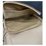 Citi Collective Taupe Pebbled Vegan Faux Leather Backpack with Gold Zippers Citi Collective Taupe Pebbled Vegan Faux Leather Backpack with Gold Zippers