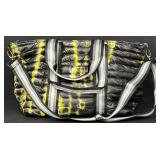 Think Royln Quilted Tote Bag with Yellow and Black Tie-Dye Pattern Think Royln Quilted Tote Bag with Yellow and Black Tie-Dye Pattern