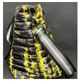 Think Royln Quilted Tote Bag with Yellow and Black Tie-Dye Pattern Think Royln Quilted Tote Bag with Yellow and Black Tie-Dye Pattern