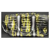 Think Royln Quilted Tote Bag with Yellow and Black Tie-Dye Pattern Think Royln Quilted Tote Bag with Yellow and Black Tie-Dye Pattern