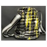 Think Royln Quilted Tote Bag with Yellow and Black Tie-Dye Pattern Think Royln Quilted Tote Bag with Yellow and Black Tie-Dye Pattern
