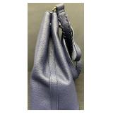 Citi Collective Navy Blue Pebbled Faux Vegan Leather Tote Bag with Shoulder Strap Citi Collective Navy Blue Pebbled Faux Vegan Leather Tote Bag with Shoulder Strap