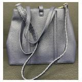 Citi Collective Navy Blue Pebbled Faux Vegan Leather Tote Bag with Shoulder Strap Citi Collective Navy Blue Pebbled Faux Vegan Leather Tote Bag with Shoulder Strap
