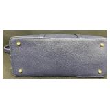 Citi Collective Navy Blue Pebbled Faux Vegan Leather Tote Bag with Shoulder Strap Citi Collective Navy Blue Pebbled Faux Vegan Leather Tote Bag with Shoulder Strap