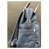 Citi Collective Blue Multi-Pocket Laptop Faux Vegan Leather Backpack with USB Charging Port and Dual Handles Citi Collective Blue Multi-Pocket Laptop Faux Vegan Leather Backpack with USB Charging Port and Dual Handles