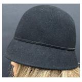 Scala Wool Felt Cloche Hat with Black Bead Embellishment Scala Wool Felt Cloche Hat with Black Bead Embellishment