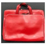 Lodis Red Leather Briefcase Laptop Bag with Detachable Strap Lodis Red Leather Briefcase Laptop Bag with Detachable Strap