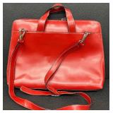 Lodis Red Leather Briefcase Laptop Bag with Detachable Strap Lodis Red Leather Briefcase Laptop Bag with Detachable Strap
